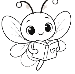 Lumi the firefly as a coloring page
